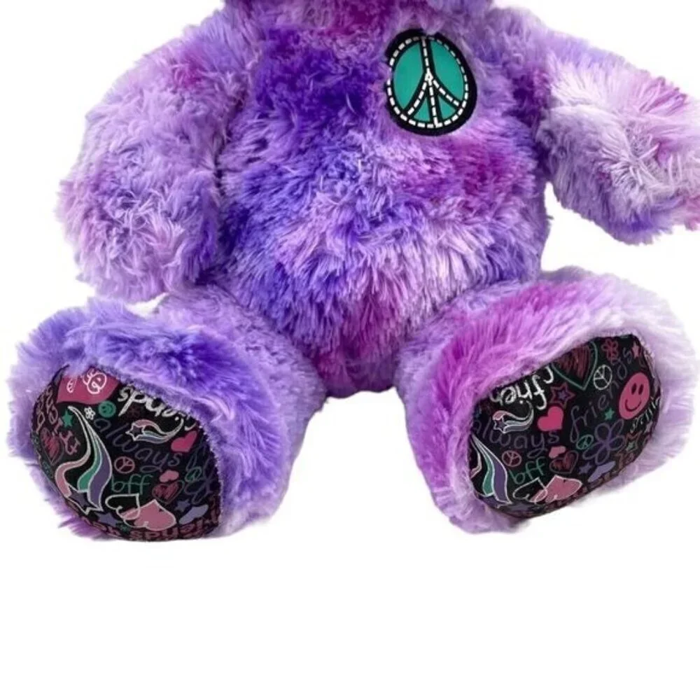 Build-A-Bear Tie Dye Peace Plush Kitty Cat Stuff Animal